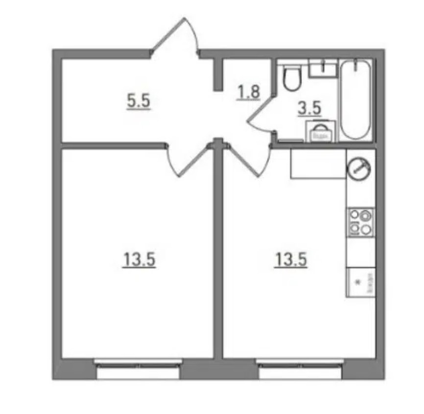 планировка квартиры 38 м2